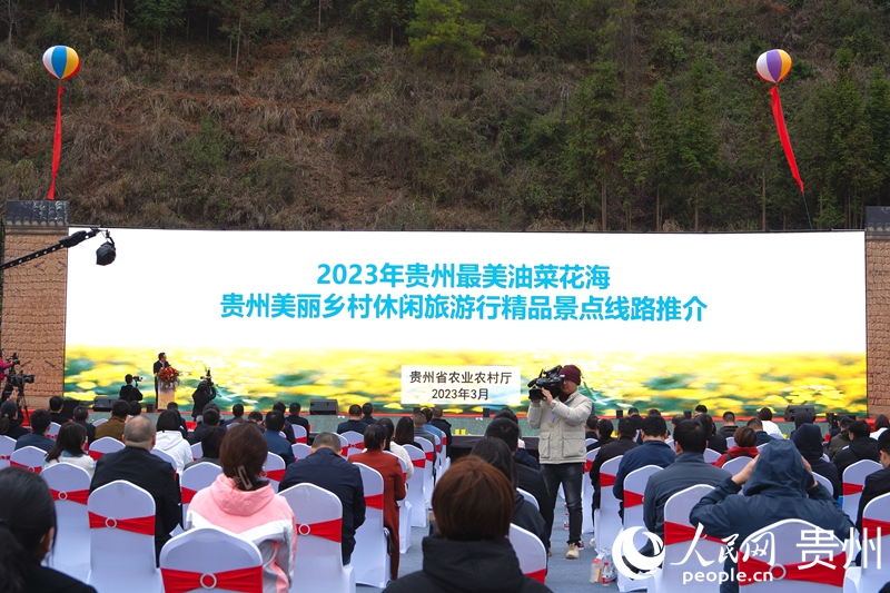 2023年貴州最美油菜花海發(fā)布。人民網(wǎng) 陽(yáng)茜攝