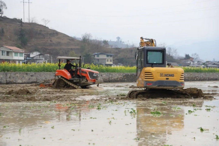 桐梓農(nóng)業(yè)機械化生產(chǎn)現(xiàn)場。 曹園園攝